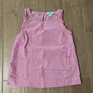 Vineyard Vines Women’s Variegated Seersucker Ruffle Top